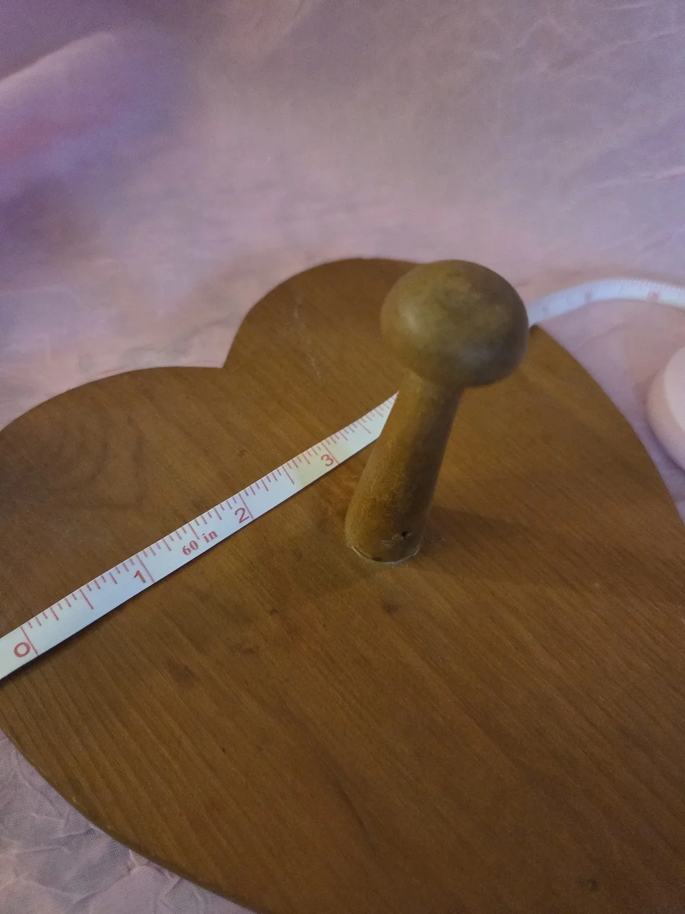 Wooden Heart Wall Hook - Natural Brown Vintage Oak Home Decor